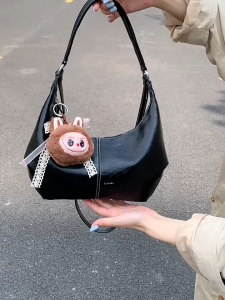 MOUSSON  กระเป๋าโท้ทหรูหราสำหรับผู้หญิงย้อนยุคกระเป๋าสะพายอารมณ์สำหรับการเดินทางในชีวิตประจำวัน