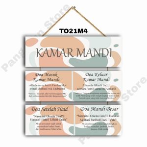 COD ✅ Hiasan Gantungan dinding kamar mandi Minimalis 3 susun Gantungan doa keluar masuk kamar mandi doa setelah haid doa mandi besar