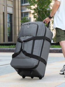 Large Capacity Oxford Cloth Luggage Bag with Pull Rod for Studying Abroad And International Travel Durable Single Wheel Suitcase