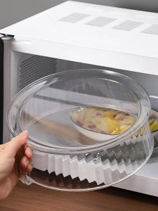 High-Temperature Resistant Microwave Oven Cover Spill-Proof Food Cover Heat Retention Home Essential Oil Proof Lid Cover