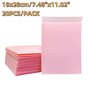20pcs 19x28cm Large Self-Seal Bubble Mailers Pretty in Pink Padded Envelopes for Apparel Plush Toys Lightweight Bulk Items