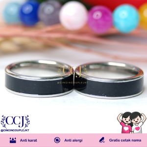 [GRATIS CETAK NAMA] Cincin Couple Titanium Anti Karat M06 | Cincin Pasangan | Cincin Hadiah | Cincin Lamaran | Cincin Tunangan | Aksesoris Pria Wanita