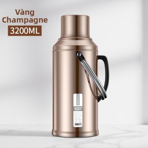 Bình Nước Dung Lượng Lớn Cách Nhiệt Thép Không Gỉ Bề Ngoài Kính Bề Trong