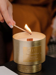 Luxury Golden Cup Città Scented Candle Home Decor Long Lasting Fragrance Small Batch High End Essential Oil Gift for Friends