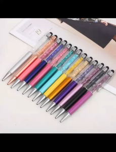Crystal Diamond Ball Pen Metal Material BallPen Stylus Screen Touch Pen Gift Pen