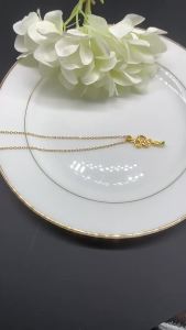 Gold Necklace Light Luxury Style Inlaid with Diamonds Small Snake Clavicle Chain for Women with Design Sense and Long-lasting Color Accessories
