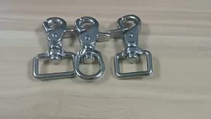 316 Stainless Steel Square Ring Swivel Snap Hooks 65mm Heavy Duty Trigger Snaps Eye Closure Spring Hook