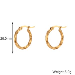 E.B.belle Classic Varity Style Varity Size Waterproof Hoops Stainless steel earrings woman Daily Jewelry Accessories for women