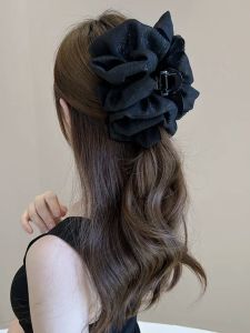 กิ๊บติดผมลายฉลามขนาดใหญ่ กิ๊บติดผมแบบผ้าฟองน้ำลายเมฆสำหรับผู้หญิง กิ๊บติดผมสไตล์เกาหลี ใหม่ล่าสุด ฤดูร้อน 2023