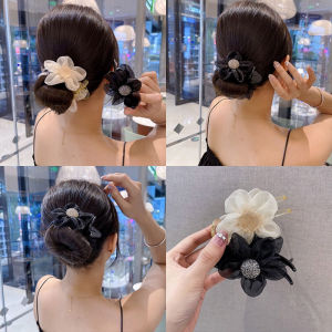 Mesh Flower Ball Head Grab Clip Female Bud Head Hair Clip 2023 New High-end Coil Hair Artifact Hair Claw Clips Hair Pins for Women Hair Accessories