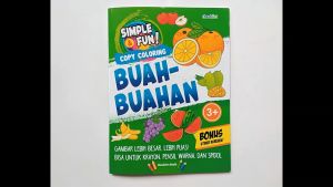 Buku Mewarnai Buah-Buahan & Bonus Stiker Aktivitas Anak