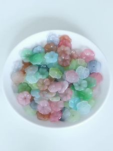 100 Chiếc 16mm Lá Sen Acrylic Hạt Nhiều Màu Sắc Miếng Đệm Hạt Cho DIY Trang Sức Làm Bông Tai Mũ Trang Trí Phụ Kiện