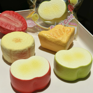 Wood Squishy Toy Realistic Fruit Simulation Slow Rebound Stress Relief Strawberry Pineapple Squeezable Fun Toy for Kids