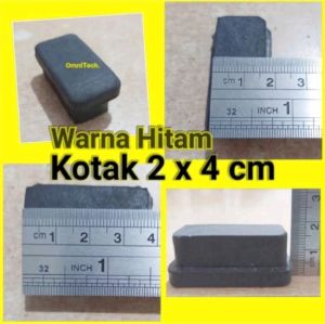 Karet Kaki Kursi Meja Tongkat Kotak Hollow Hollo Pengaman Furniture 20 x 40 Padat 20x40 mm 2x4 cm