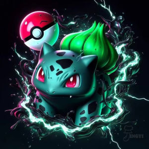BILIBILI | DIY Starter Pokemon Pikachu Charizard Collage Diamond Painting Mystical Fantasy Modern Wall Decor