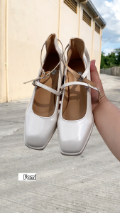 STOMPION Mary Jane Shoes High Heels Glossy Leather Korean School Shoes For Women With Block Heels