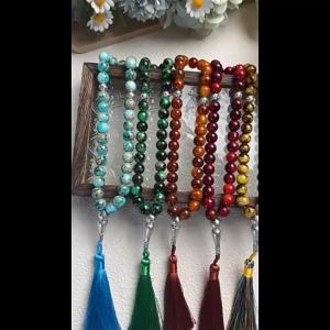 33 Beads Colorful Tassel Tasbih Handmade Statement Prayer Beads Elegant Islamic Jewelry & Fashion Accessory
