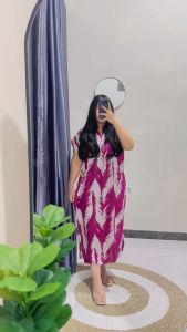 BEST SELLER DRESS NEW Daster Lowo Jumbo Batik Busui Friendly Rayon Super New kekinian 2024 Queen’s