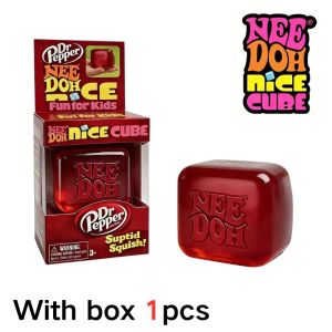 Dr Pepper X NeeDoh Nice Cube Squishy Soft Sensory Fidget Toy Stress Relief Anxiety Relief for Adults and Kids Blind Box  Gift