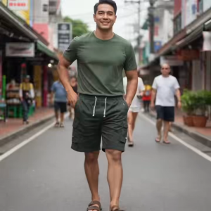 Mens stylish short pants withpockets on the side Running Shorts Biztree 663 BIZTREE Cargo Shorts Drawstring Elastic Waist Pockets Casual Outdoor