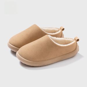 MiiOW | รองเท้าแตะผู้หญิงหนังสัตว์แบบสวมสบายพื้นยางกันน้ำฤดูใบไม้ร่วง/ฤดูหนาว พื้นรองเท้า PU สวมใส่สบาย รองเท้าแตะแบบสวมสบาย