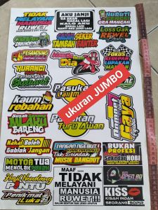 Stiker Kata Kata | Stiker 1 Lembar | Stiker Pack Ukuran 31cmx47cm Bahan Cromo