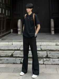 Slim Fit High Waist Micro Flare Jeans Mens Summer Thin American High Street Style Trousers for Tall Men Straight Leg Jeans