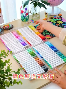 ปากกามาร์คเกอร์อะคริลิคสำหรับเด็ก 12/24/36/48 สี ดีไซน์การ์ตูนน่ารัก ไม่มีวันหมดอายุ