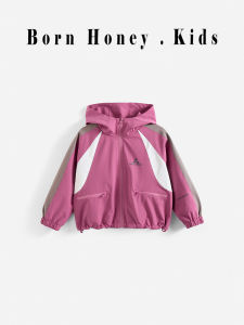 Girls Outdoor Windproof Spring Autumn Jacket Little Girl Hooded Fleece Softshell Coat Childrens Casual Style Clothing