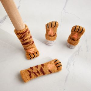 💎𝗦𝗚 𝗦𝗧𝗢𝗖𝗞💎 4pcs Cat claw table chair leg cover protector / Mute non-slip floor protectors Chair leg cap / Chair leg socks / 椅子腿套