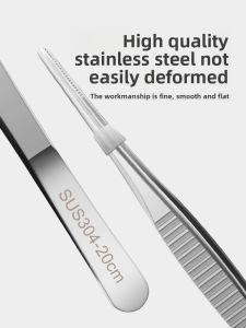MONLEYTA | German Stainless Steel 304 High Precision Thickened Hardened Tweezers Handmade Object Removal Tool Repair