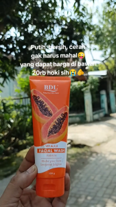 Sabun Cuci Muka Pepaya BDL Brightening 100G Pepaya Mangosteen Bengkoang
