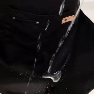 Celemek Hitam Anti Air Waterproof Pria Wanita Apron Kerja Barista Cafe Masak Dapur Koki