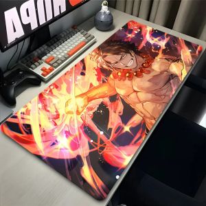Bandai | Japan Anime Flame Mouse Pad XXL PC O-one P-piece Gamer Cabinet Keyboard Rug Laptop P-portgas D A-ace Mousepad Desk Mat Boy Gift