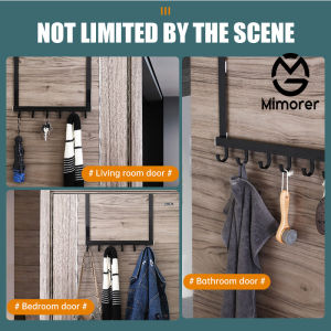 Bedroom Behind Door Hook Clothes Belt Scarf Bag Hook No Punch No Installation Row Hook