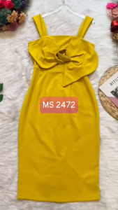 MyDu Shop | Đầm Ôm Dự Tiệc MS 2472 – 2 Dây Đính Hoa Lớn Trước Ngực Gợi Cảm & Sang Trọng
