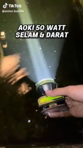 AOKI Senter kepala Selam Waterproof IP68 3 Mode Cahaya Baterai 2000mAh LED 900LM Headlamp