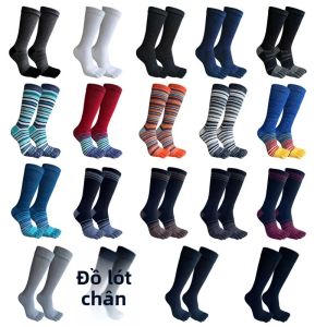 Tất Nam Năm Ngón Dài Bằng Cotton Sọc Cao Cấp Chất Liệu Co Giãn Thoáng Khí Thấm Hút Mồ Hôi Giữ Ấm Thích Hợp Cho Tập Luyện Thể Thao.