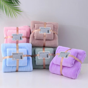 Soft Bath Towel Set - Highly Absorbent Fast Drying Gentle on Skin - 2 Pieces for Versatile Bathroom Use