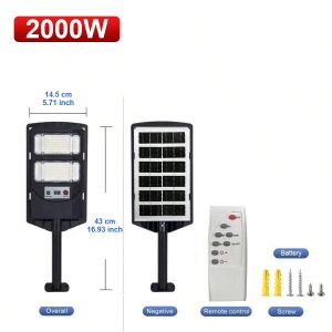 1000000LM Outdoor Solar Light Super Bright Solar LED Lamp 4000W/3000W/2000W High Power Sunlight Wall Lights For Garden Street