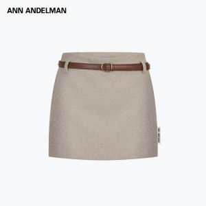 ANN ANDELMAN | High Waist A-Line Slim Fitting Half Skirt with Belt
