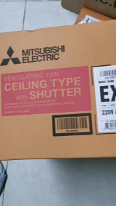 Mitsubishi พัดลมฝังฝ้า EX-20SSCT ใบพัด 8 นิ้ว พัดลมระบายอากาศแบบฝังฝ้าไม่ต่อท่อระบายอากาศ