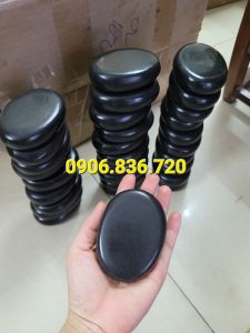 Đá massage nóng oval trung 8x6x2cm