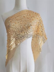 New Style Xishuangbanna Clothing Travel Photography Dai Ethnic Shawl Non-Fading Bright Sequin Shawl Ethnic Style Multiple Colors
