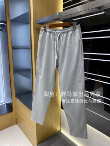 Designer Casual Pants! Couples Style! Spring 2025 New Stripe Design Elastic Waist Loose Fit Youthful Fashion Daily Wear