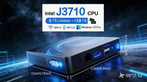 Findarling | CPU Intel J3710 Windows 10 Pro Mini PC HTPC with 8GB RAM 128GB ROM USB 3.0 1*HD-MI 1*VGA AC WIFI Computer
