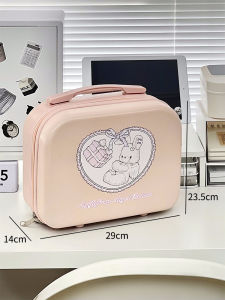 Portable Large Capacity Travel Makeup Bag Handheld Cosmetic Storage Box Partitioned Durable Carry-On Beauty Organizer