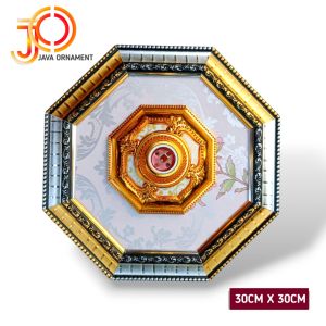 Ornamen Lampu Plafon Pvc fitting lampu plafon gipsum ukuran 30x30