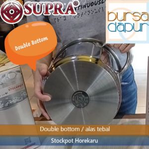 Supra Panci Stainless Horekaru Pot 20 qt (19 liter) / Dandang Alas Tebal