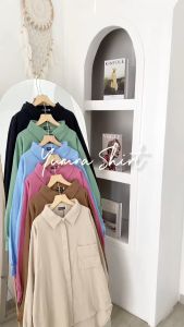 YUMNA SHIRT (GL) - Atasan Kemeja Baju Wanita Casual Linen Crinkle 8 Ukuran Termurah